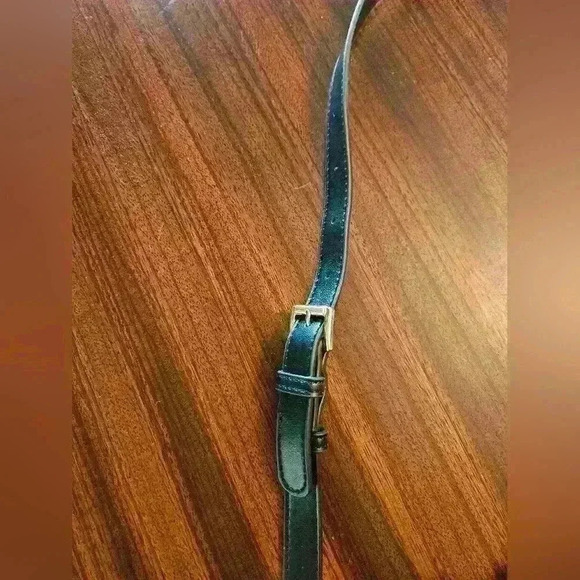 Carpisa Black Faux Leather Satchel Gold Hardware Detachable Cross-body Strap - Picture 7 of 16